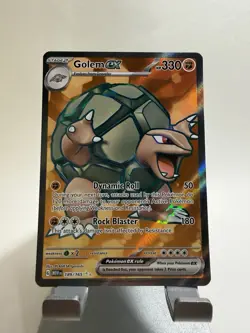 Pokemon TCG Golem EX 189/165 Scarlet Violet 151 Holo Rare Full Art Card - Image 1