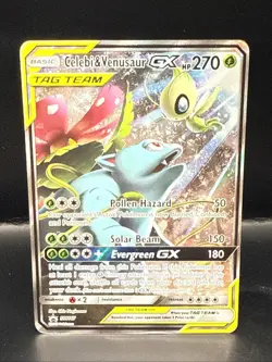 Pokemon Celebi & Venasaur-GX (Promo) - #SM167 Sun & Moon Ultra Rare Black Star - Image 2