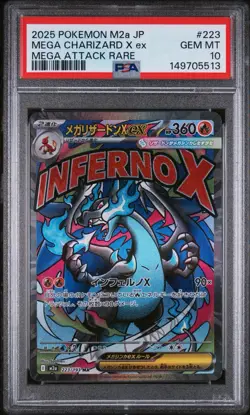 PSA 10 Mega Charizard X ex 223/193 M2a JP Mega Attack Rare Pokemon Card Japanese - Image 1
