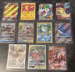 Pokemon TCG 11-Card Lot Assorted Cards Pikachu Rc Alt Arts And Tag Team Cards! - Image 1