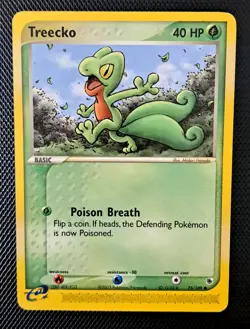Treecko 75/109 Ruby and Sapphire Pokemon Card E-Reader 2003 - Image 1