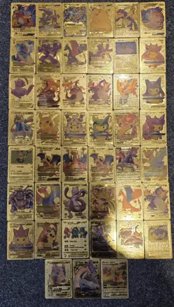 45 Gold Pokemon Mixed Cards , Some Rare , Look - Image 1