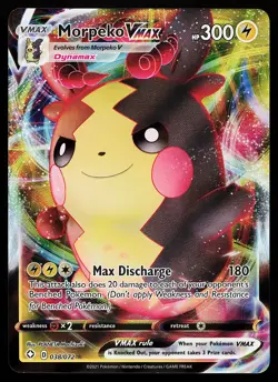 Morpeko VMAX 038/072 Ultra Rare Shining Fates Pokemon Card - Image 1