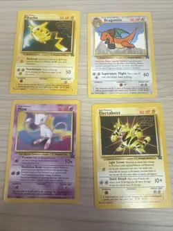Pokemon 2000 Movie Promo Cards Electabuzz, Pikachu Dragonite & Mew Excellent LP - Image 1