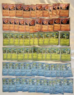 Pokemon 151 - Charmander Squirtle Bulbasaur 68 Card Lot - Image 1