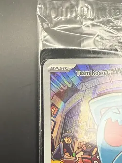 Team Rocket’s Wobbuffet 203 SV Promo Holo Pokemon Card NM - Image 2