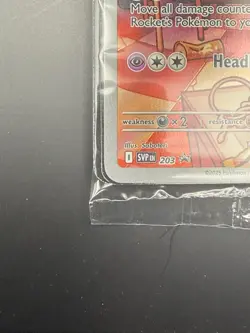 Team Rocket’s Wobbuffet 203 SV Promo Holo Pokemon Card NM - Image 4