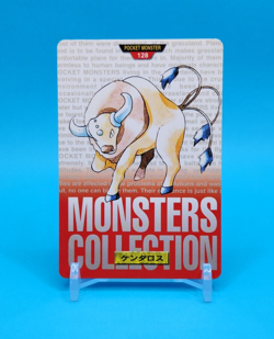 Pokemon Card Japanese - Tauros No. 128 - Bandai Carddass - Red - Image 1