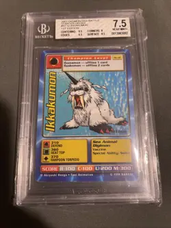 Ikkakumon Series 1 Starter Set Digimon Becket Grade 7.5 2022 - rarer card graded - Image 1