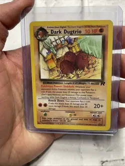 Dark Dugtrio 23/82 Team Rocket Rare Pokemon Card MP Condition Vintage WOTC Vtg - Image 1