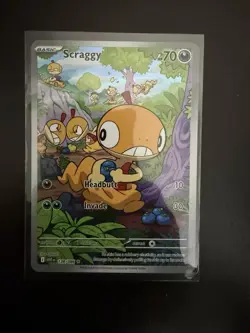 Pokemon Scraggy TCG Illustration Rare Holo Card SV White Flare 138/086 - Image 1