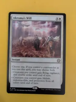 Akroma's Will. LCC. Lost Cavern's of Ixalan. Commander Magic the Gathering Card. - Image 1