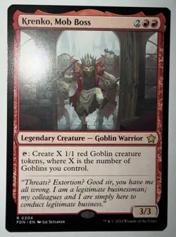 Krenko, Mob Boss Normal R Foundations 204 NM - Image 1