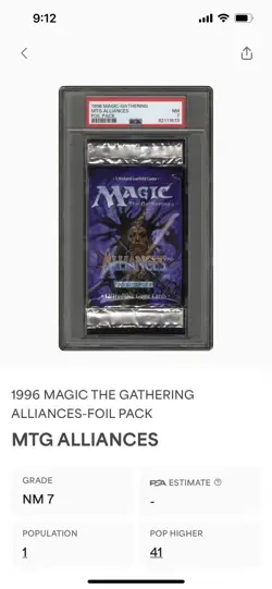 Mtg Alliances Booster PSA 7 - Image 1