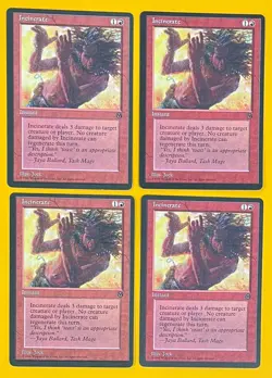 MTG INCINERATE (x4) Arena (OldManMTG 011-094) - Image 1