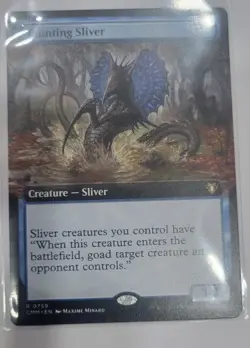 MTG Taunting Sliver Extended Art Regular Rare MTG 759 NM - CMM Non-Foil - Image 1