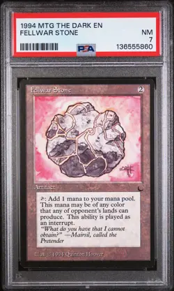 FELLWAR STONE The Dark PSA 7 MTG [Nostalgium] - Image 1