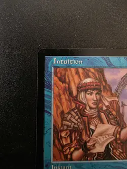 Intuition Tempest Instant Rare Blue April Lee Wizards 1997 English MTG - Image 3