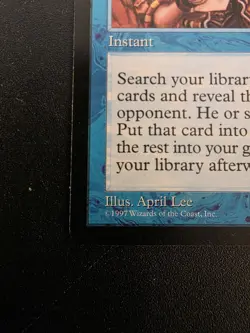 Intuition Tempest Instant Rare Blue April Lee Wizards 1997 English MTG - Image 4