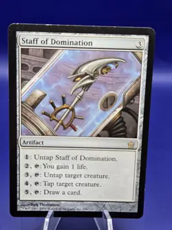 MTG Staff of Domination - Fifth Dawn Regular Lightly Played - Image 4