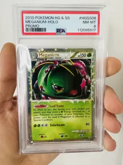 2010 POKEMON HEARTGOLD MEGANIUM PRIME #HGSS08 ULTRA RARE PSA 8!! - Image 1