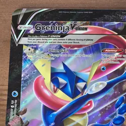 Pokemon Card Greninja V Union SWSH157 Oversized JUMBO Black Star Promo NEAR MINT - Image 3