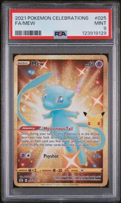 2021 POKEMON CELEBRATIONS #025 FULL ART/MEW PSA 9 - Image 1