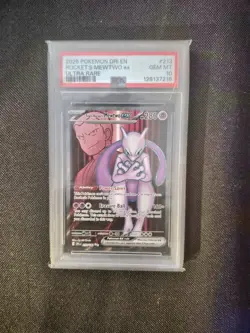 ⭐PSA 10 Team Rocket’s MEWTWO EX Pokemon - Destined Rivals 213/182 ⭐ Gem Mint! - Image 1