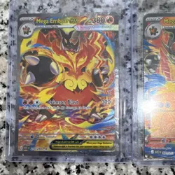 Pokemon TCG Mega Evolution EX Holo Lot Mega Emboar 2 Cards ASC English - Image 2