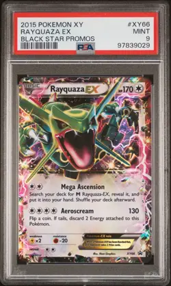 2015 POKEMON XY BLACK STAR PROMOS XY66 RAYQUAZA EX PSA 9 POP 13 NO 10S - Image 1