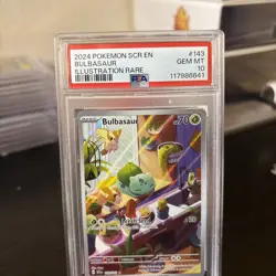 2024 POKEMON SCR EN-STELLAR CROWN ILLUSTRATION RARE #143 BULBASAUR PSA 10 - Image 5