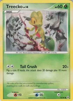 Treecko 78/99 Common Arceus Pokemon Moderately Played - Image 1
