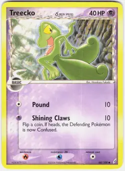 Treecko 68/100 Common Crystal Guardians Pokemon Lightly Played - Image 1
