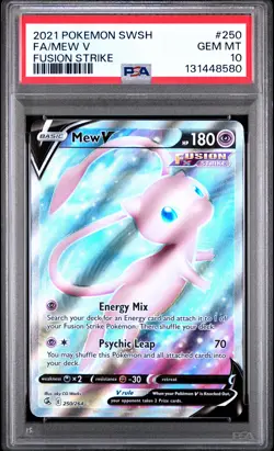 Mew V 250/264 Fusion Strike Pokemon PSA 10 - Image 1