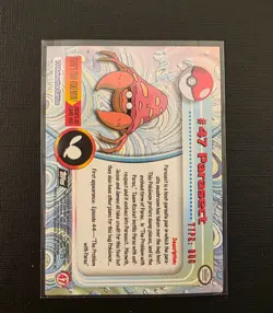 1999 Topps Pokemon Parasect #47 TV Animation Edition Series 1 Holo Rare - Image 2