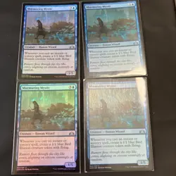 Mystic Foil Tweet Murmuring Mystic Green Magic Gathering MTG Card Used - Image 1