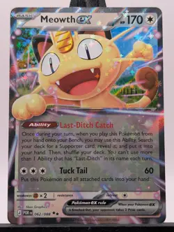 2026 Pokemon Perfect Order Meowth ex #062/088 Double Rare - Image 1