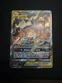 Pokemon Reshiram & Charizard GX SM201 Promo TAG TEAM Holo SM Set 270HP English - Image 1