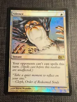 Magic The Gathering Silence Foil M14 English Card - Image 1