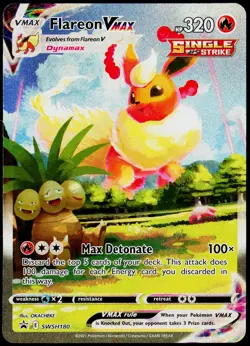Flareon VMAX SWSH180 Jumbo Promo SWSH Black Star Pokemon Near Mint - Image 1