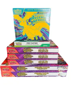 Pokemon TCG Ascended Heroes LOT- ETB, First Partner, Posters, And Pins Sealed - Image 1