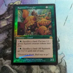Magic The Gathering Squirrel Old Frame Foil English Used Card - Image 1