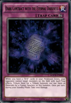 Dark Contract With The Eternal Darkness - Rare 1st Ed. MACR-EN068 - MP - YuGiOh - Image 1