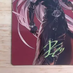 Sephiroth Signed Art Card Fabled Soldier Final Fantasy Gold Leaf Japan Edition - Image 5