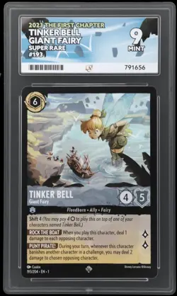 Disney Lorcana Tinkerbell Giant Fairy 193/204 The First Chapter Non Foil Ace 9 - Image 3