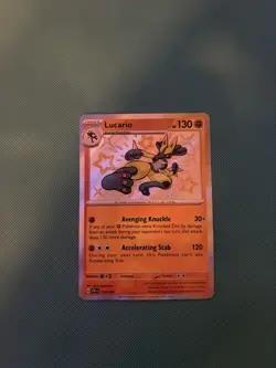 Pokemon TCG Lucario Card Paldean Fates Baby Shiny Rare 174/091 NM Condition - Image 1