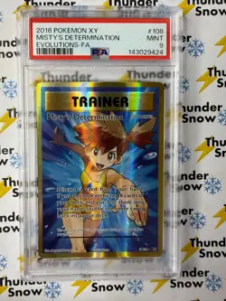 Misty's Determination #108 Evolutions 2016 Pokemon XY PSA 9 - Image 1