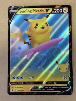 Pokemon Tcg Celebrations Surfing Pikachu V 008/025 NM condition - Image 3
