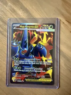 Pokemon TCG Mega Heracross ex 108/094 Ultra Rare Phantasmal Flames NM - Image 1