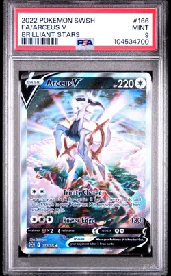 2022 Pokemon SWSH Brilliant Stars #166 Fa/Arceus V Brilliant Stars PSA 9 - Image 1